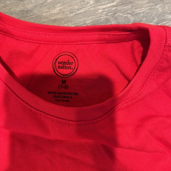 Wonder Nation Kids red t shirts. NWT. Size 6-7 and 7-8. - Picture 3 of 6